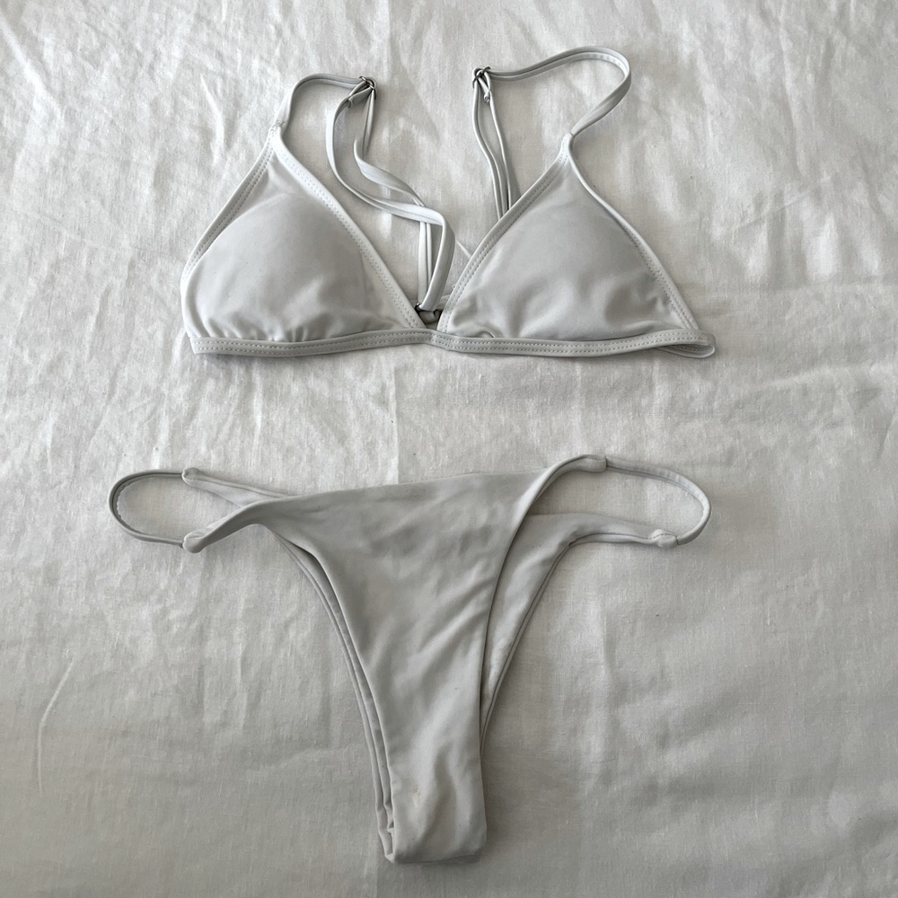 white bikini